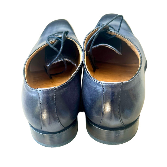 Ugo Vasare Metallic Grey Leather Oxford shoes US 13 / EU 46 W/ Bags original Box - Picture 6 of 9